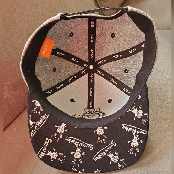 NWOT HOZO Cynical Rabbit Free Size Snapback In Gray - Picture 9 of 13